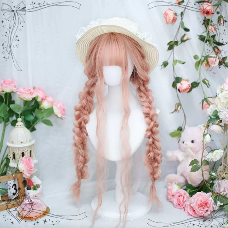 Long Wig Pink - Clearance Curly Grapefruit Synthetic