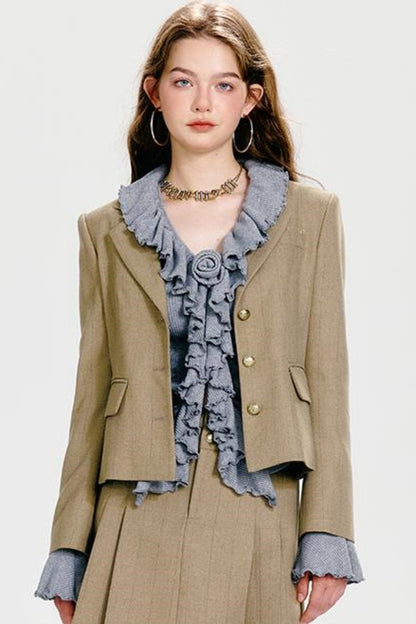 J + Plissee Jacke Cinch Chic Rock Taille