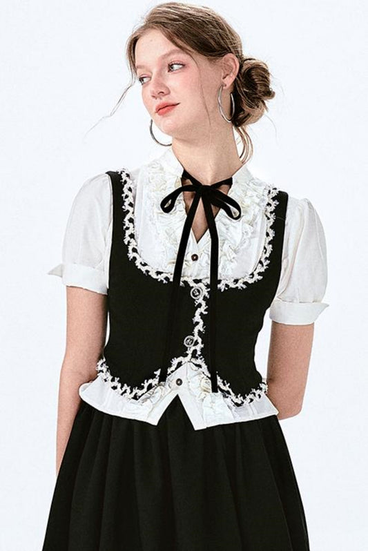 Panel Lace Spicy Minty Vest