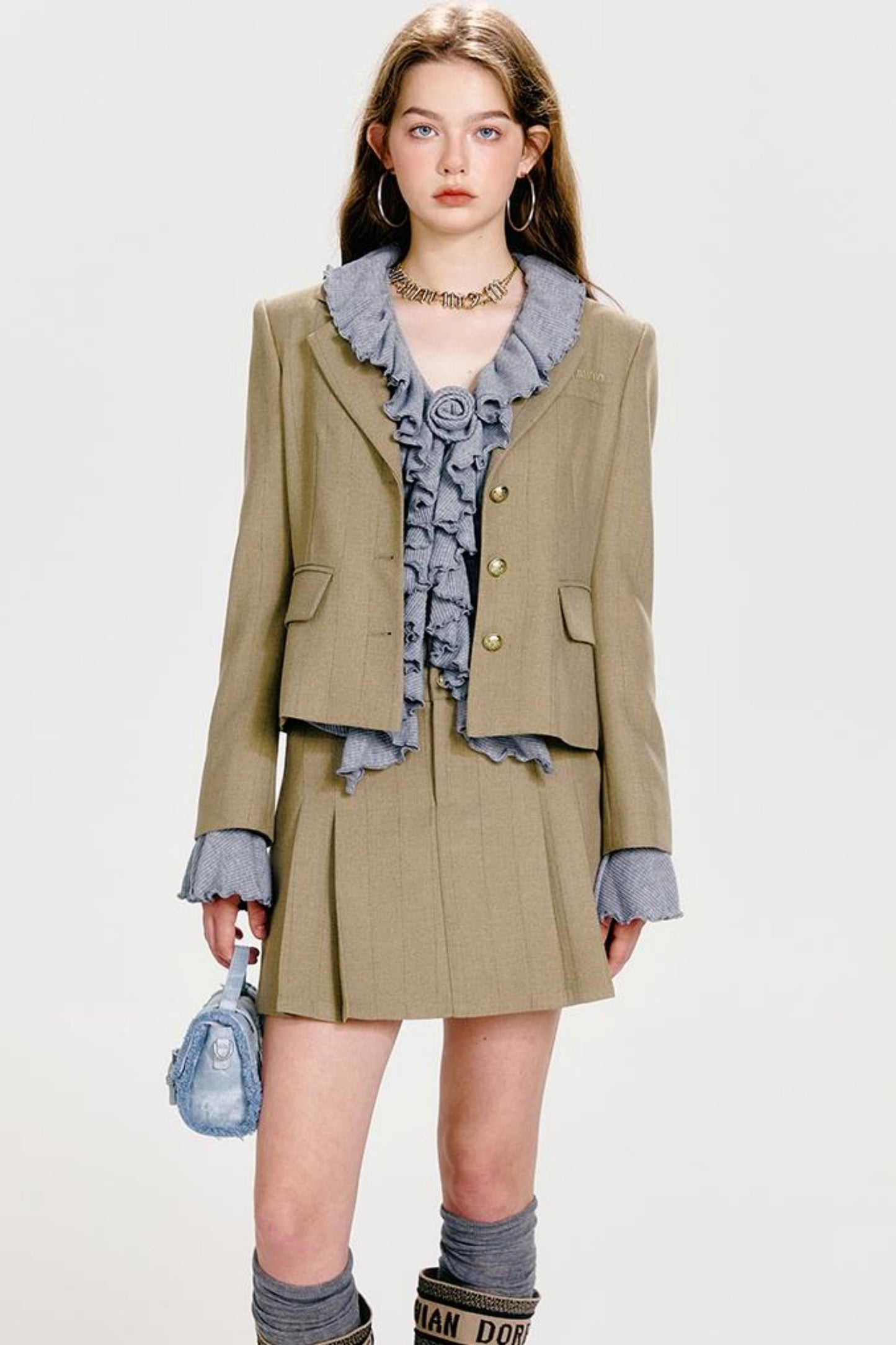 J + Plissee Jacke Cinch Chic Rock Taille