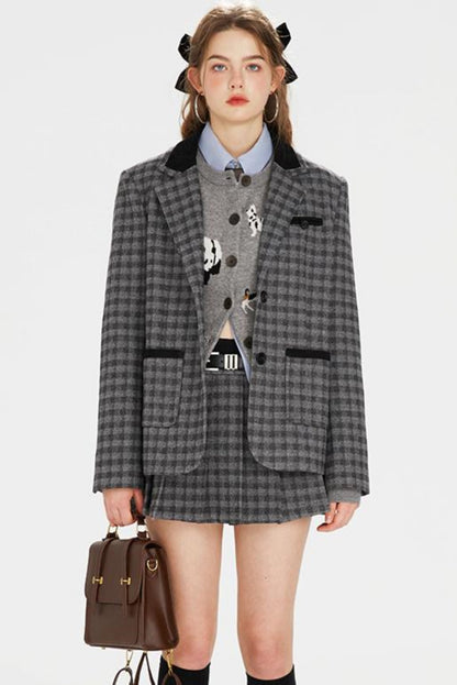 Halbrockjacke und Setup Retro Tartan