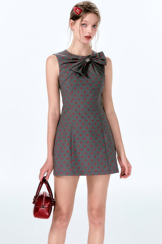 Kleid ärmellos Punkte Retro