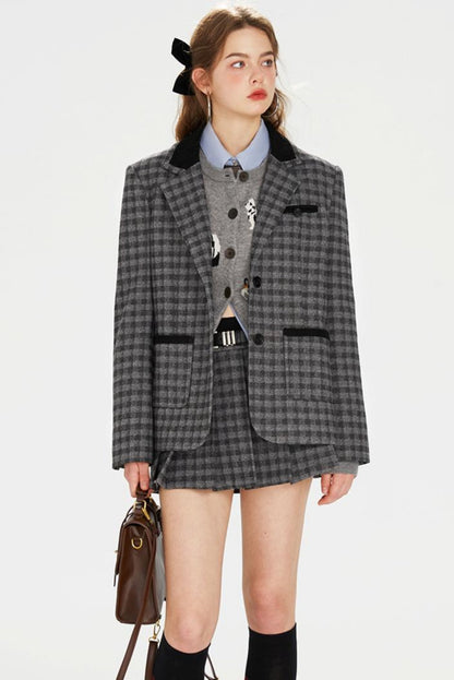 Halbrockjacke und Setup Retro Tartan