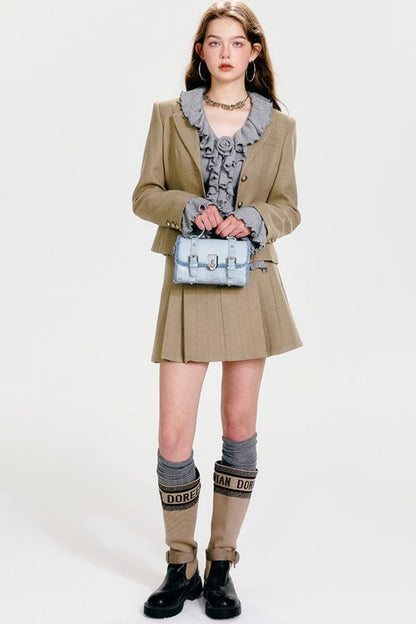 J + Plissee Jacke Cinch Chic Rock Taille