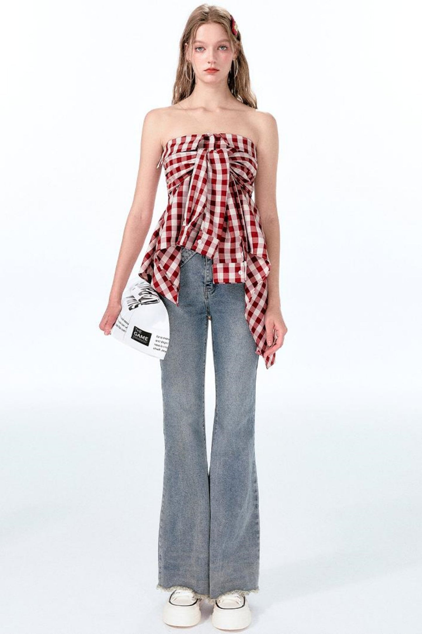 Mint Red Vintage Shoulder Top One