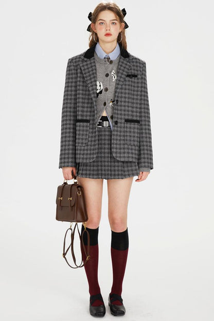 Halbrockjacke und Setup Retro Tartan