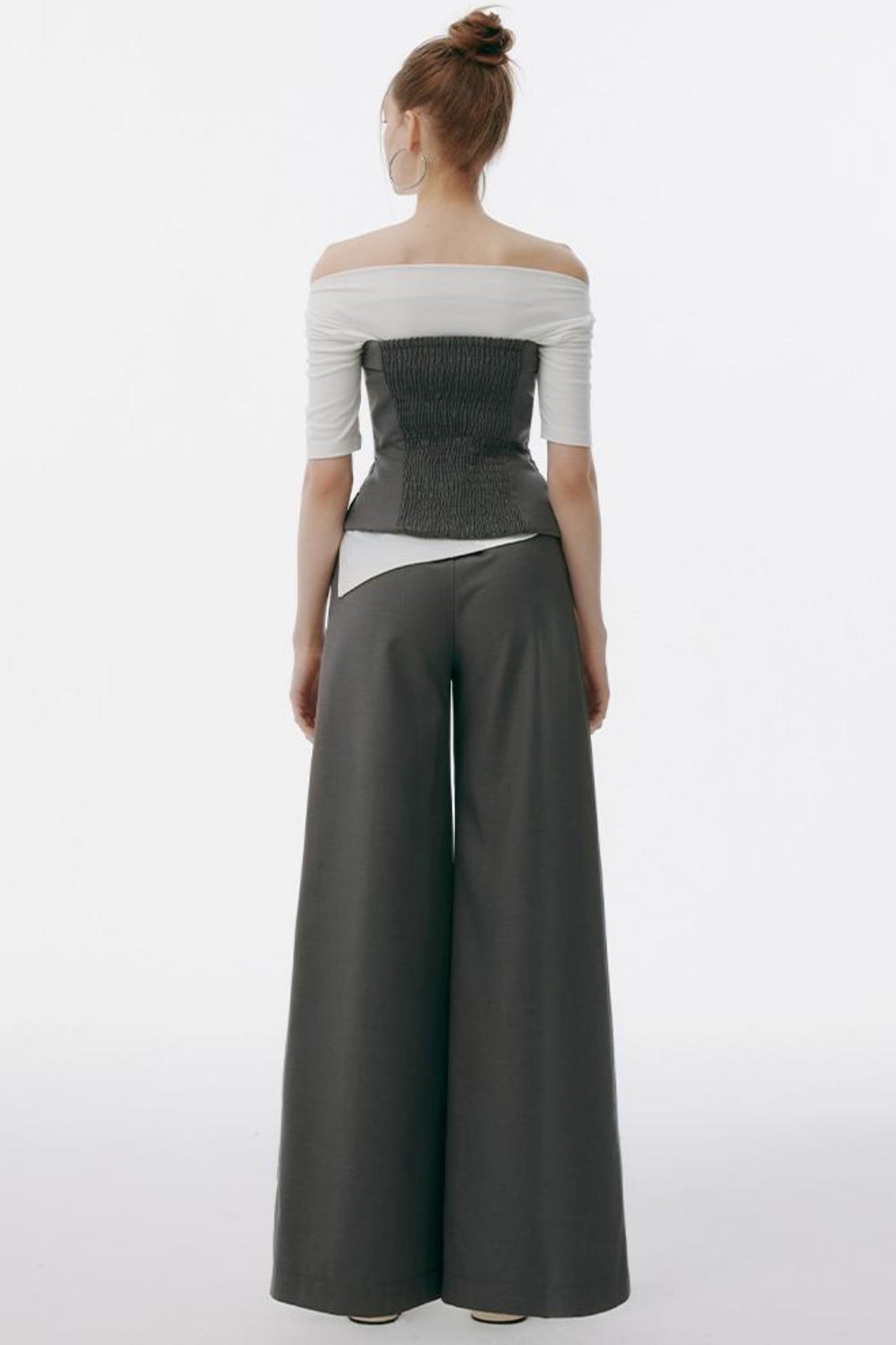 Gray Up Set Bustier