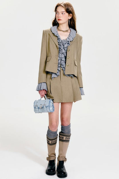 J + Plissee Jacke Cinch Chic Rock Taille