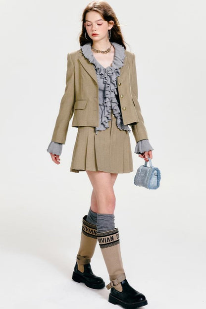 J + Plissee Jacke Cinch Chic Rock Taille
