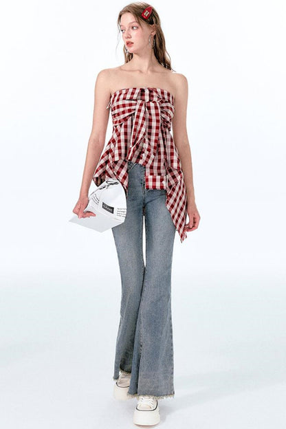 Mint Red Vintage Shoulder Top One