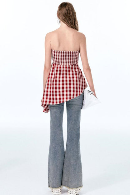 Mint Red Vintage Shoulder Top One