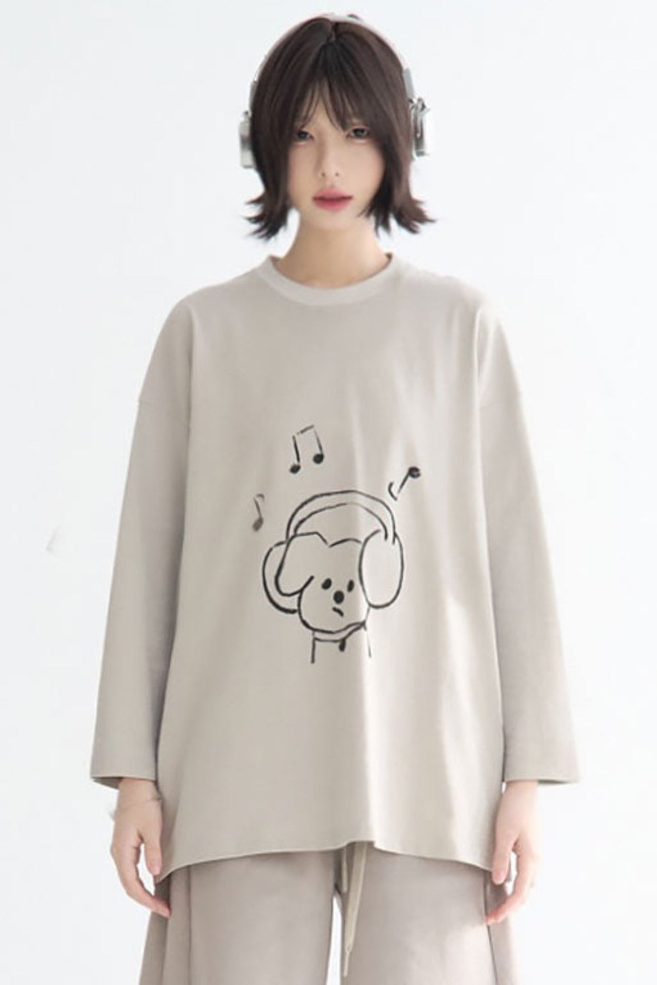 Loose Fit Graphic T-Shirt Puppy