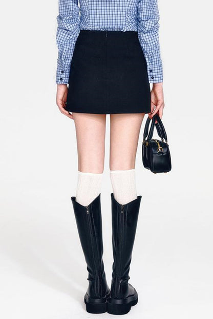 Shirt and Hip Cool Blue Check Skirt Mint Setup