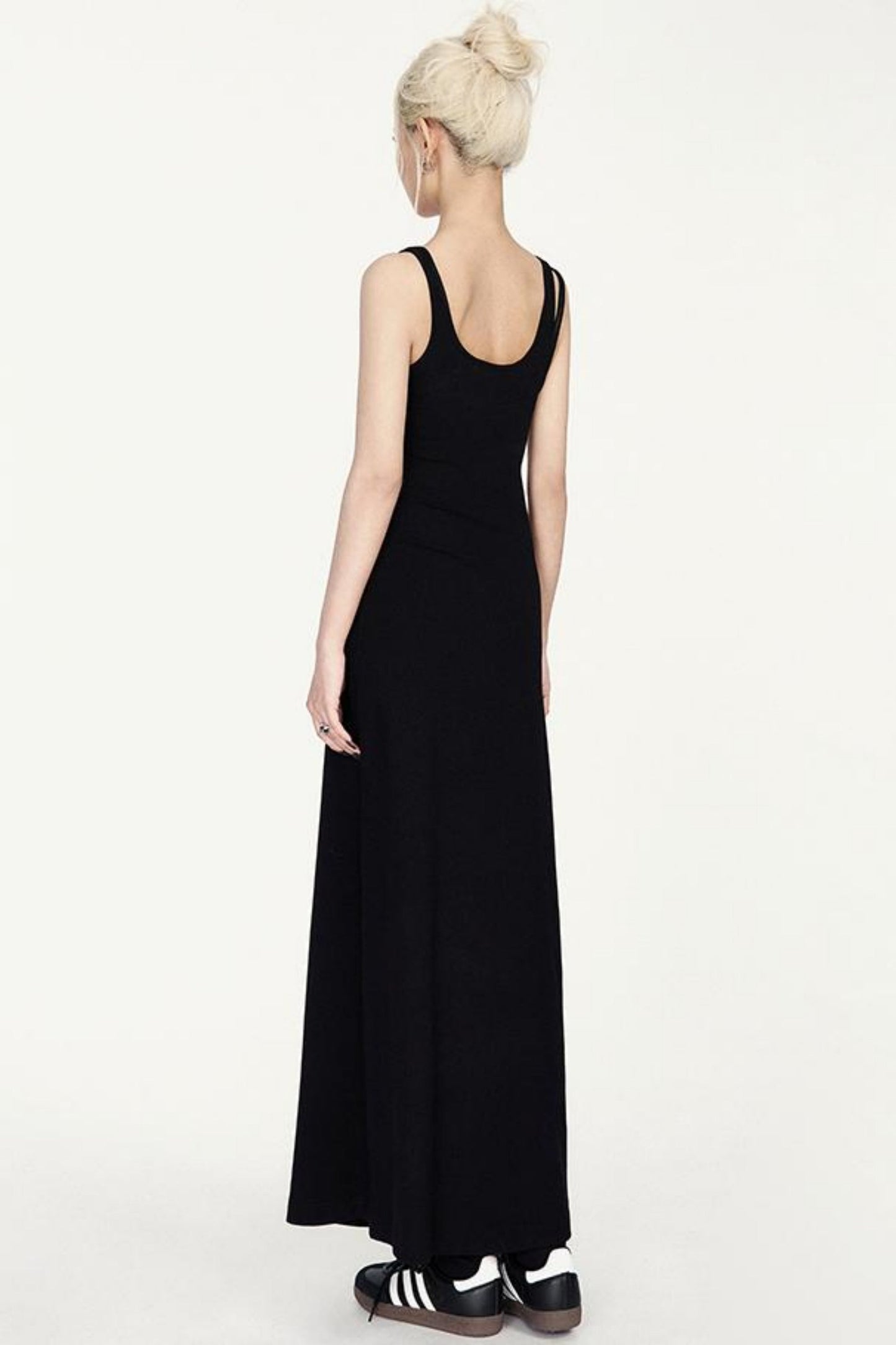 Dress Asymmetrical U-Neck
