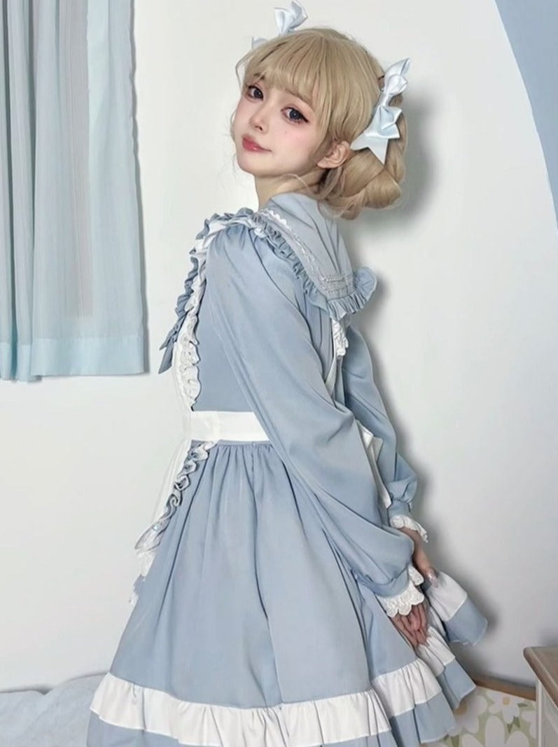 Robe de demoiselle d'honneur style marinière style collège lolita