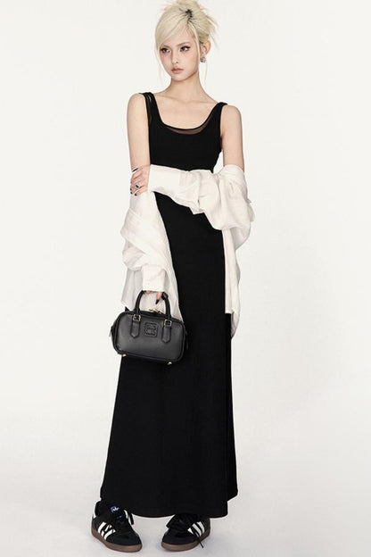 Dress Asymmetrical U-Neck