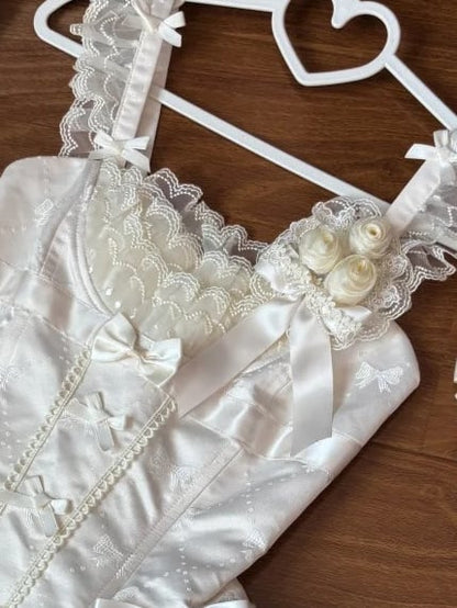 Sweet Lolita Beige Floral Brooch