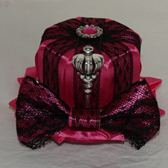 Bowknot Floral/ 3 Decorated Hat Mini And Crown Design Rhinestone Options