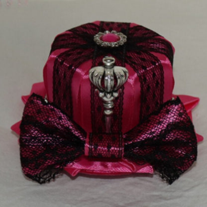Bowknot Floral/ 3 Decorated Hat Mini And Crown Design Rhinestone Options