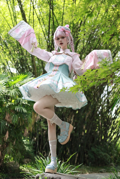 Sweet Hut Reserved Sea Jacket + Kyung + Pin Ribbon product Crolley + Dress Little