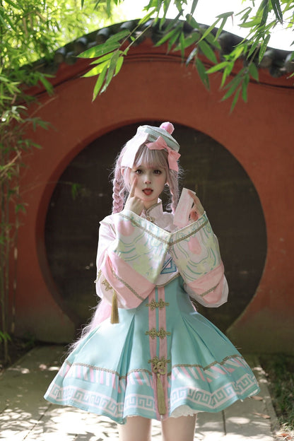 Sweet Hut Reserved Sea Jacket + Kyung + Pin Ribbon product Crolley + Dress Little