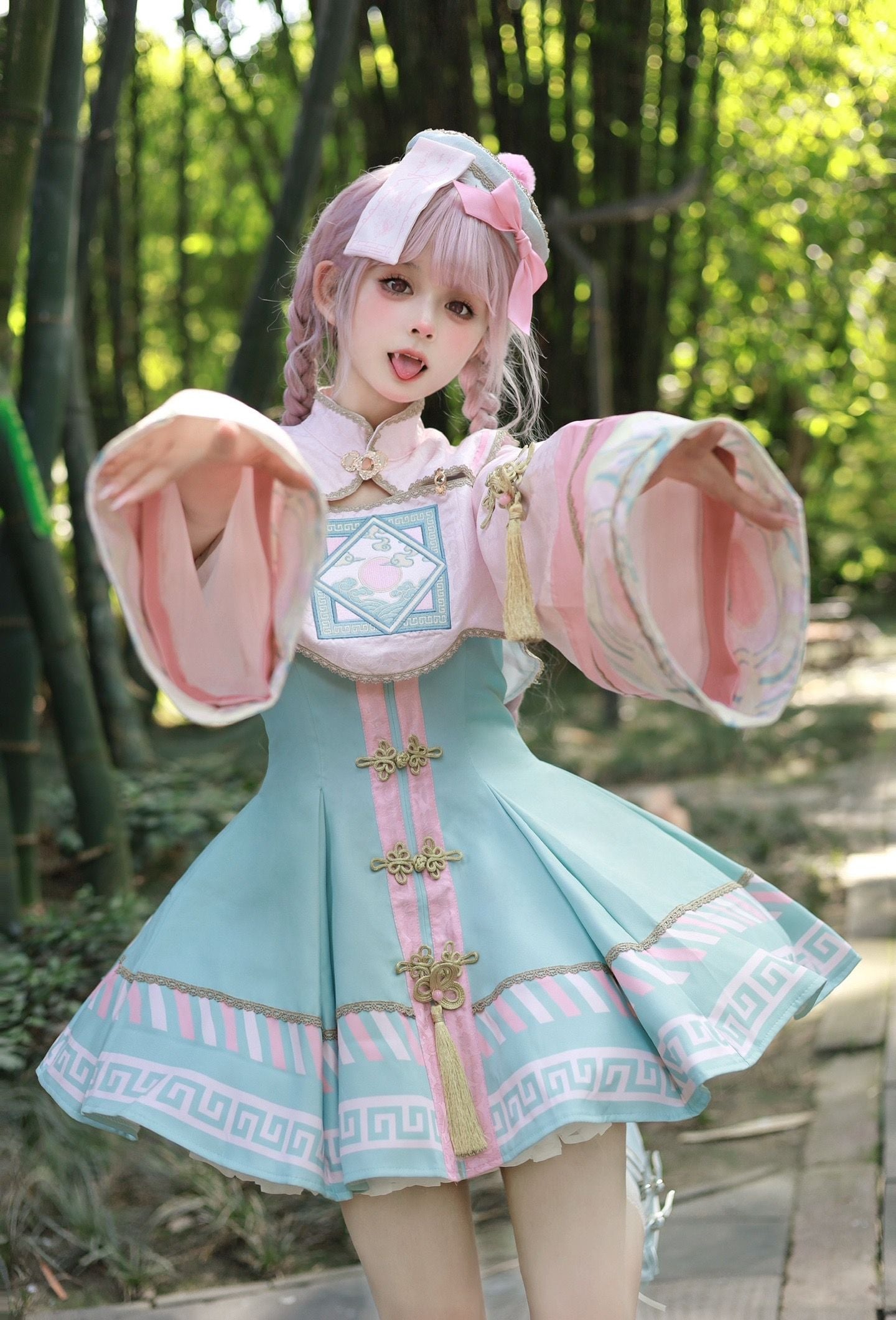 Sweet Hut Reserved Sea Jacket + Kyung + Pin Ribbon product Crolley + Dress Little