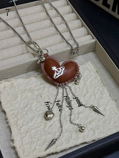Options 11 Pendant Necklace Y2K Heart