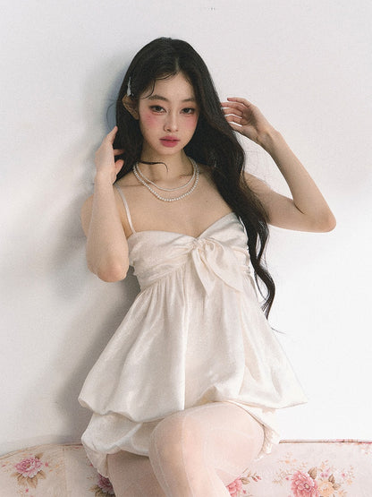 Apricot V-Neck Bubble Cami Top/Shorts