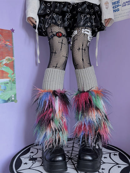 Gray Knitted Leg Warmers