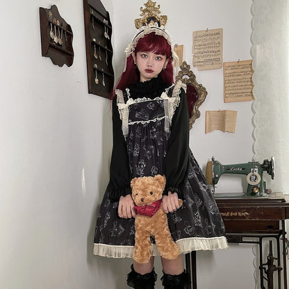 Neckline Elegant Bear Square Wendy Jumper Print Skirt