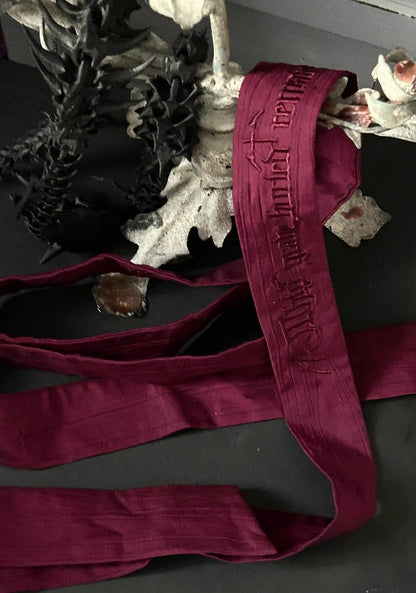 White/Purple/Pink  Gothic Lolita Embroidery Waist Belt