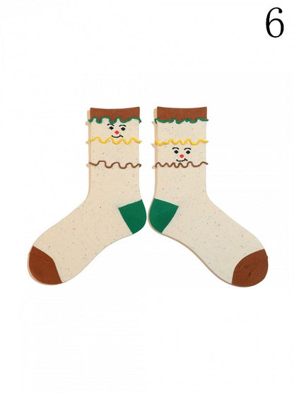 Options Cartoon Socks Ruffled Lolita Cuffs Calf Colorful 9