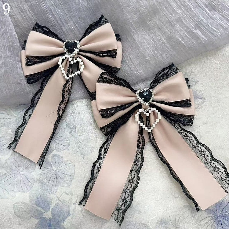 Heart Decorated 15 Hairclips Options Bowknot