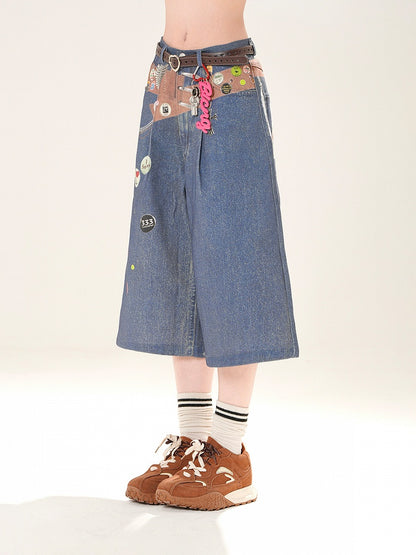 Blue Low Waist Straight-leg Jeans