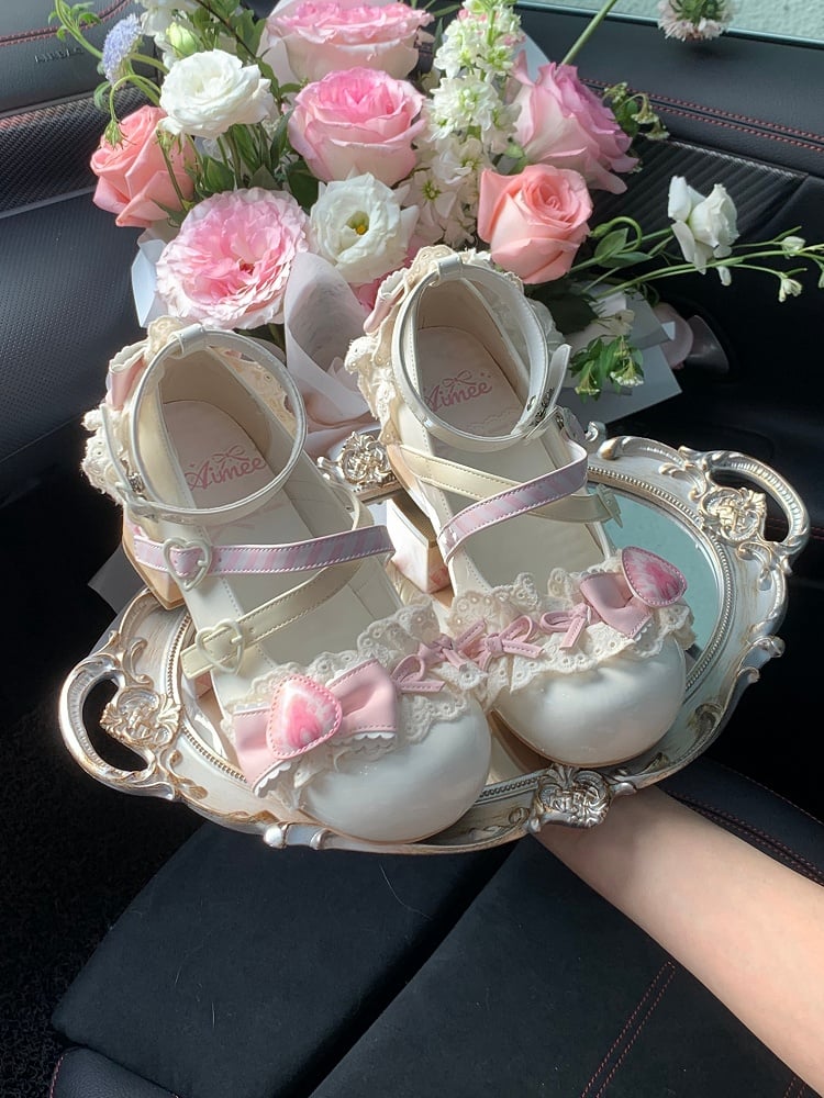 Sweet Mary Jane Cake White Lolita Chocolate Shoes Strawberry