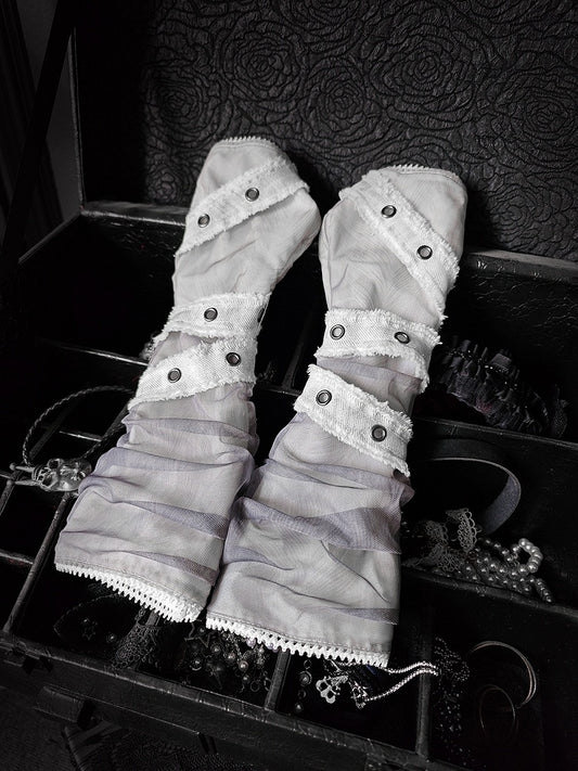/ Gray Black Gloves