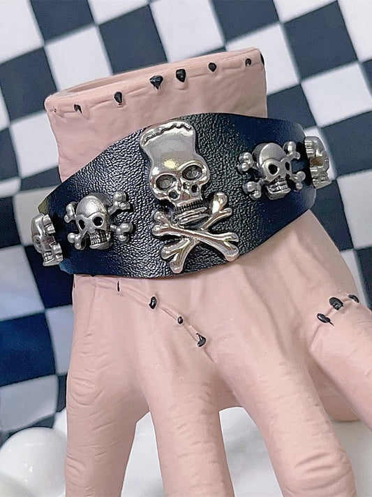 Black/White/Pink Decorated Y2K Skeleton Bracelet