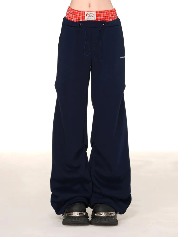 Blokette Pants Core Blue Waistband Gray/Dark Light Plaid