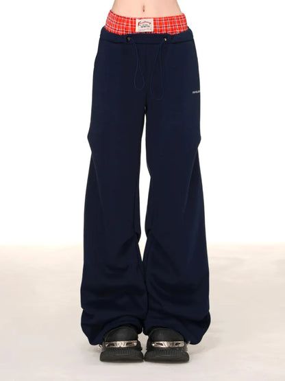 Blokette Pants Core Blue Waistband Gray/Dark Light Plaid