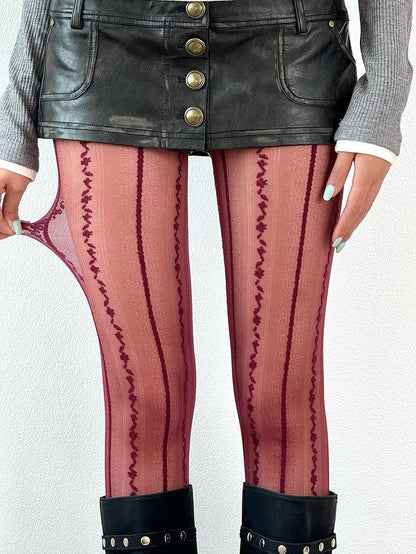 Options Tights Color 5 Design Embroidered