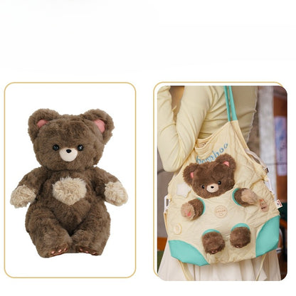 Options 2 YellowGreen Design Detachable Plushie Bag With Cut-out Crossbody