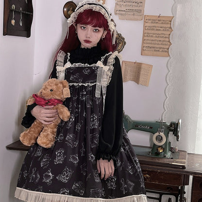 Neckline Elegant Bear Square Wendy Jumper Print Skirt