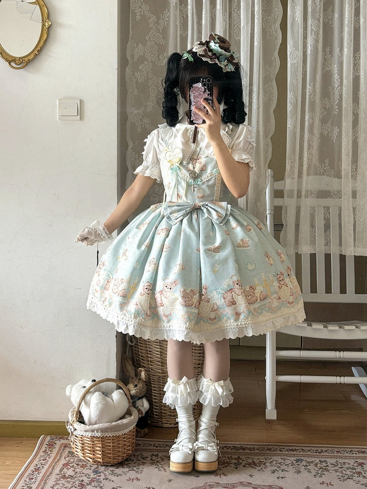 Mint Green Teddy Sweet Lolita Dress