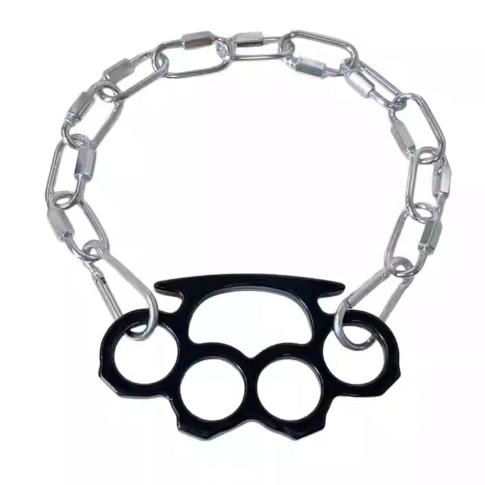 Paw Puppy Design Silver/Black Necklace