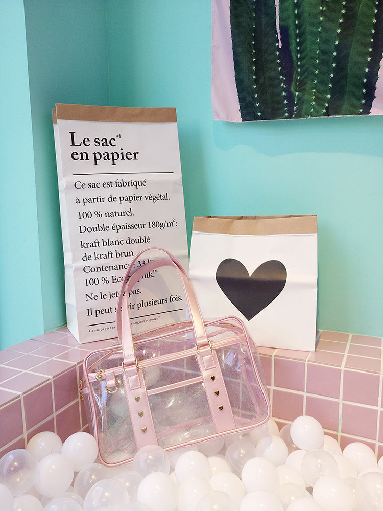 Pink/Black Sheer Ita Tote Bag