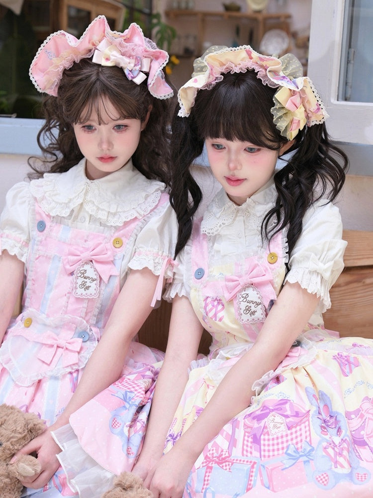 Yellow Pink Bonnet /