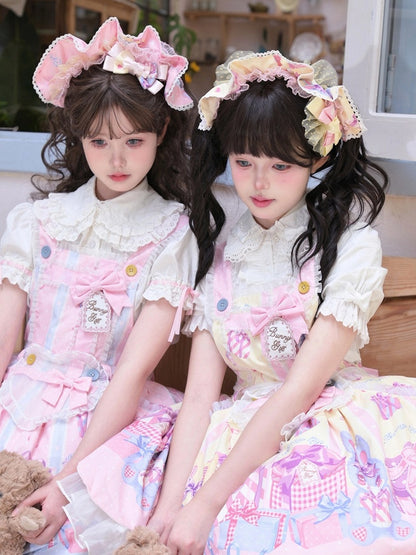 Yellow Pink Bonnet /