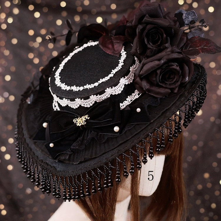 Trim Gothic 11 Floral Lace Hat Beaded Elegant Options Design Charm