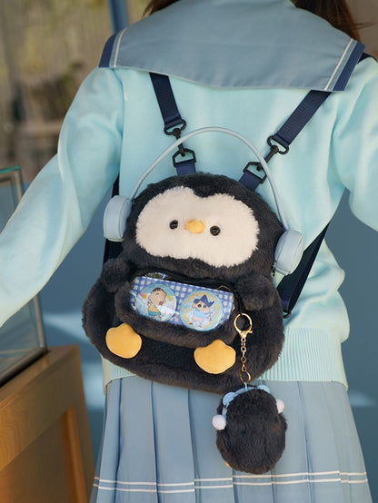Dark Grey Cute Penguin-shaped  Plushie Coin Purse Key Chain