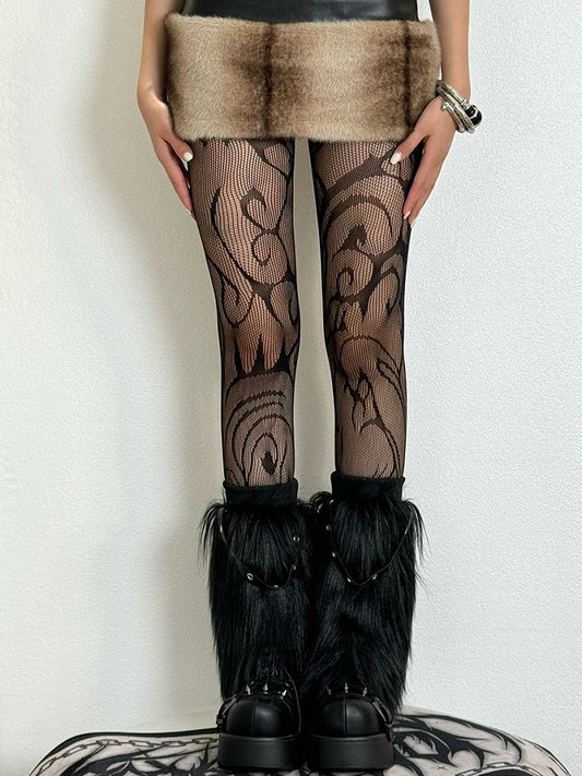 Y2K Punk Black Tights